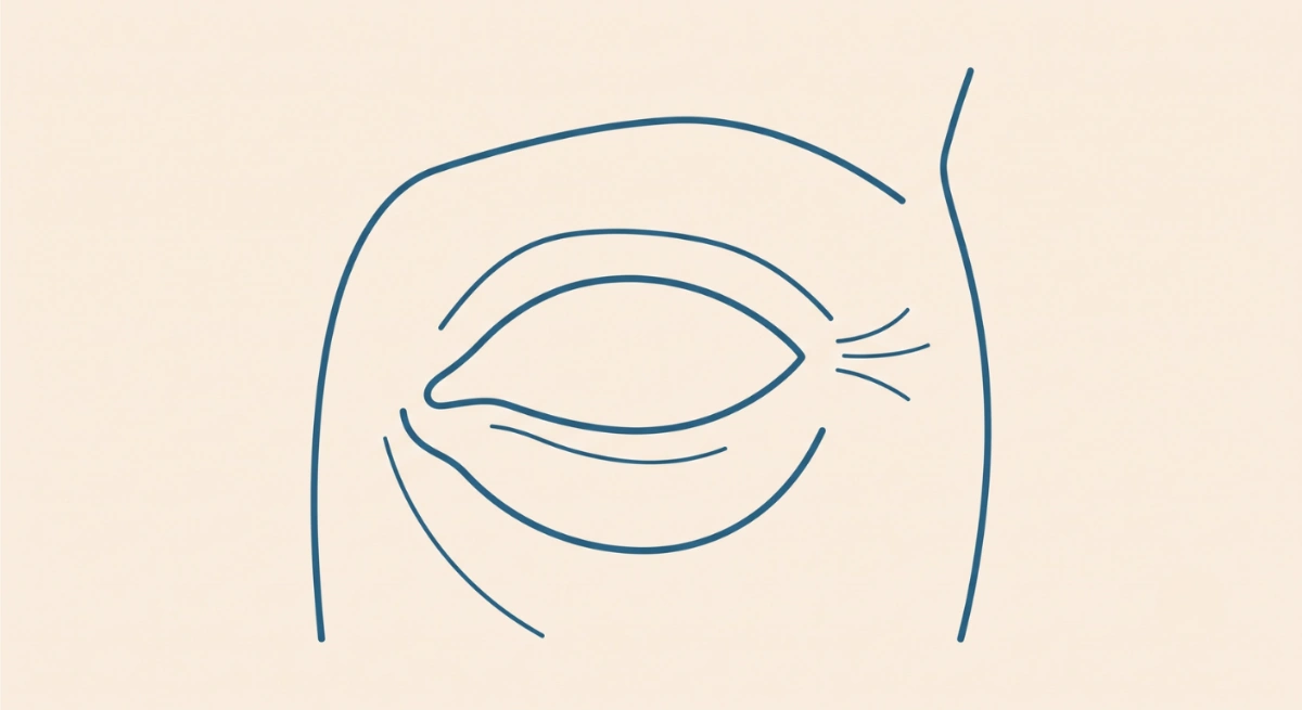 Before illustration — starting point before Fascia Collagen Rejuvenation Protocol (ABC) care