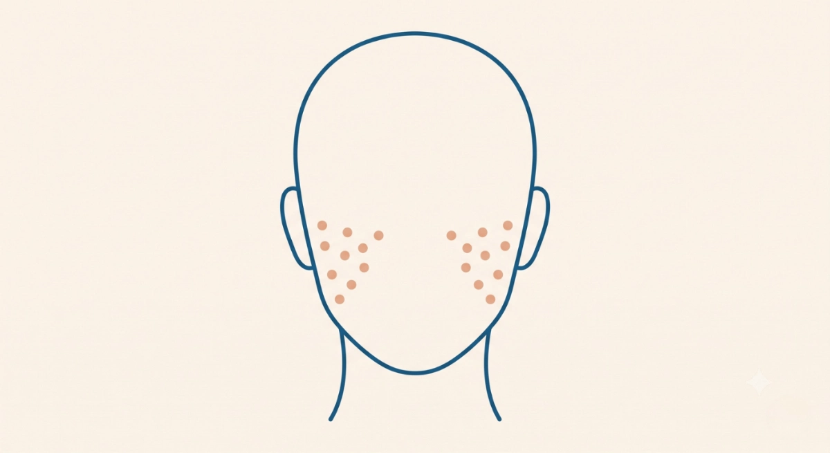 Before illustration — starting point before Fascia Repair & Calm care
