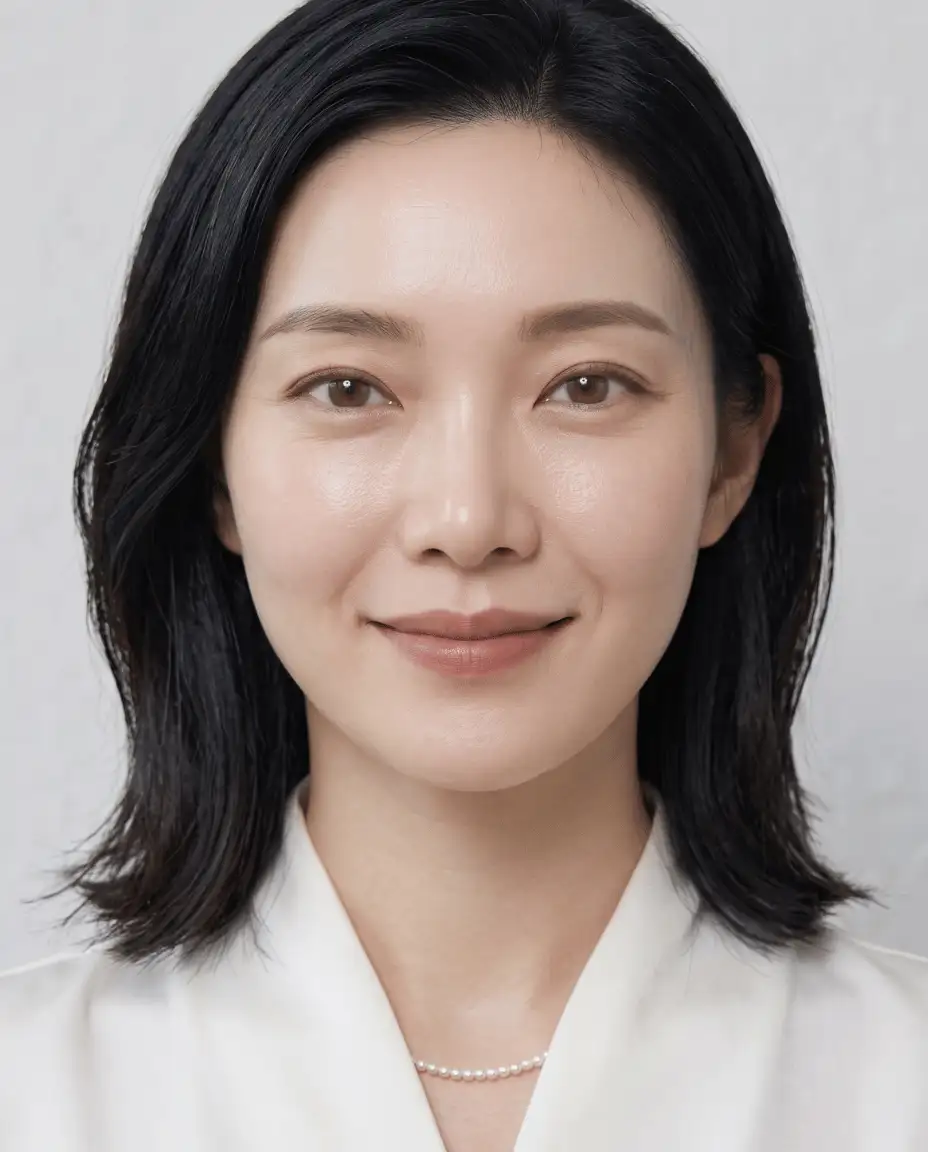 Portrait of a woman with smooth, even-toned, radiant skin