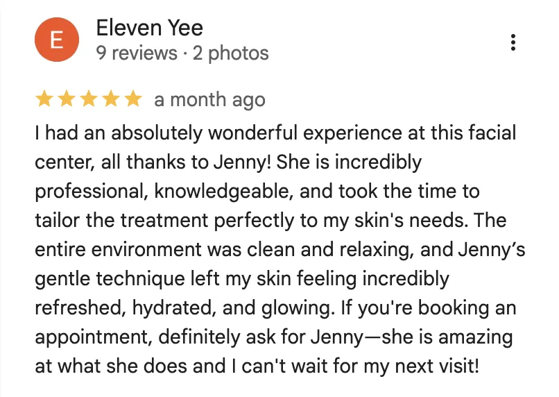 Real Google review screenshot