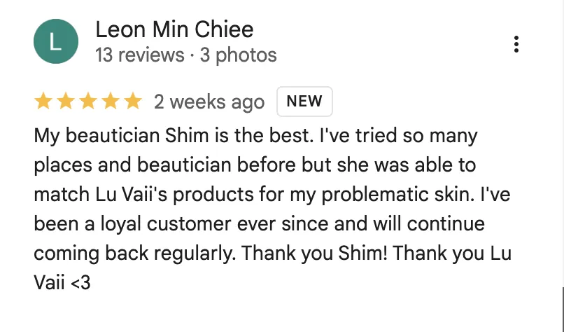 Real Google review screenshot