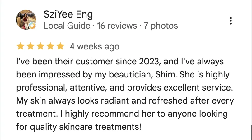 Real Google review screenshot