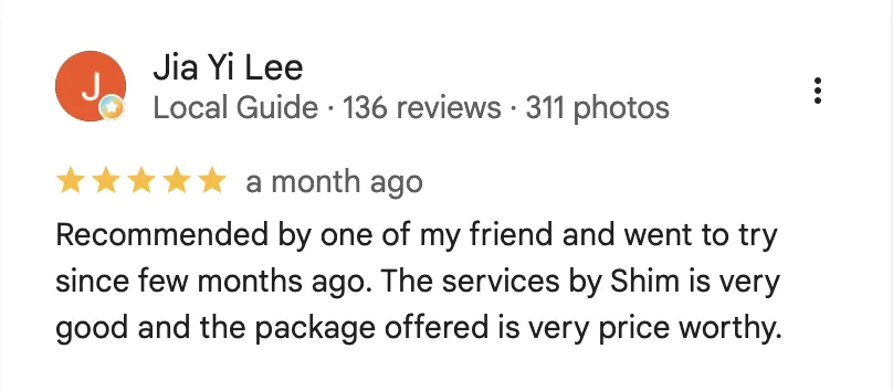 Real Google review screenshot