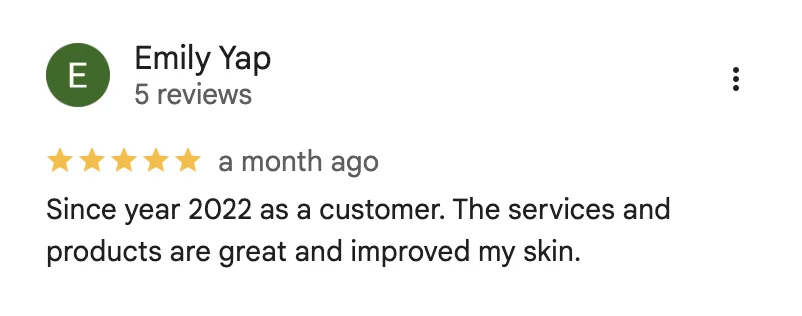 Real Google review screenshot