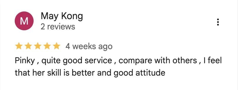 Real Google review screenshot