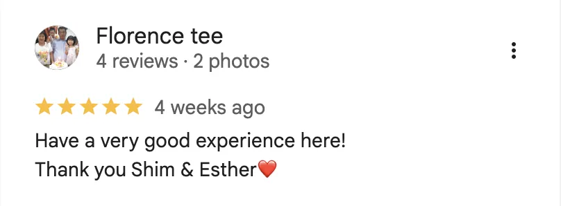 Real Google review screenshot