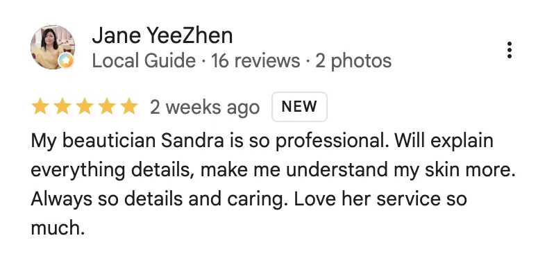 Real Google review screenshot
