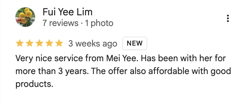 Real Google review screenshot